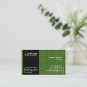 Black SideBand - Green Fabric Texture Visitekaartje (Staand voorkant)