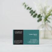 Black SideBand - Turquoise Fabric Texture Visitekaartje (Staand voorkant)