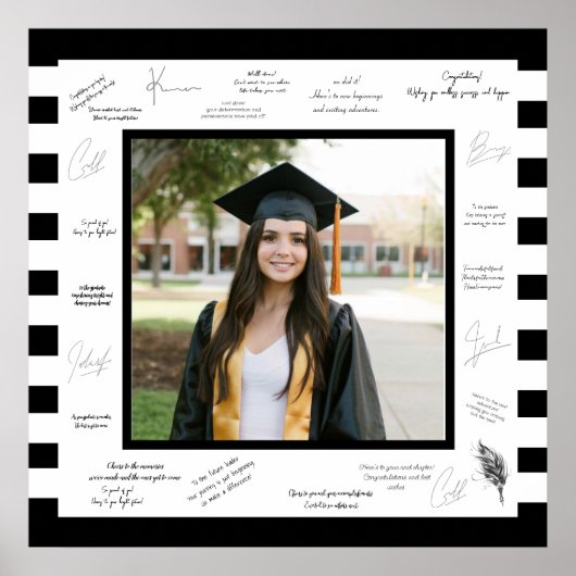 Black Signatures Memories Autograph Afstuderen Poster (Voorkant)