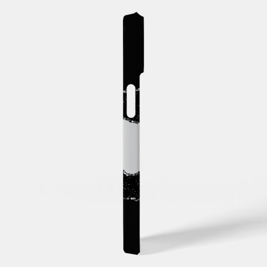 Black Silagate marble Name script Case-Mate iPhone Case (Achterkant / Rechts)