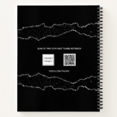 Black Silagate marble Name script Notitieboek (Achterkant)