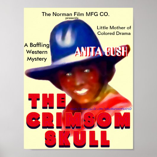 "Black Silent Film Star" Poster (Voorkant)