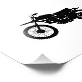 Black silhouet of bike - Choose background color Foto Afdruk (Hoek)