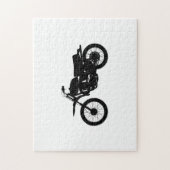 Black silhouet of bike - Choose background color Legpuzzel (Verticaal)