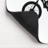 Black silhouet of bike - Choose background color Muismat (Hoek)