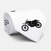 Black silhouet of bike - Choose background color Stropdas (Opgerold)