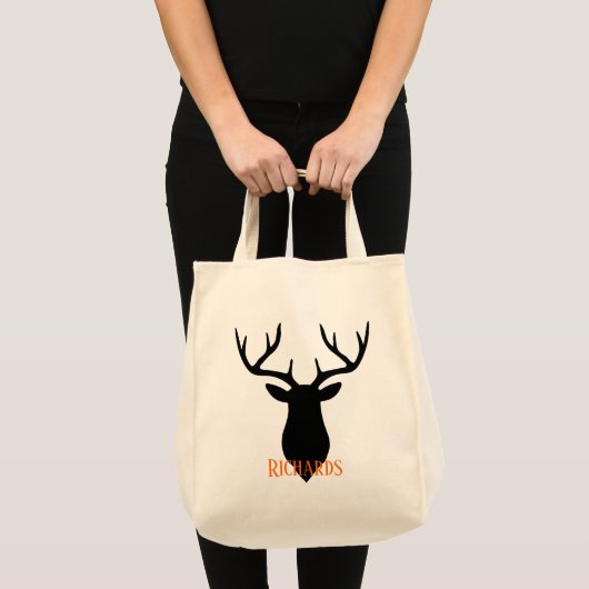 Black Silhouette Buck Head Tas (Voorkant (product))