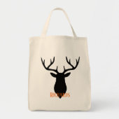 Black Silhouette Buck Head Tas (Voorkant)