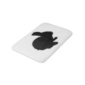 Black Silhouette Bunny Rabbit Bath Mat (Gekanteld)