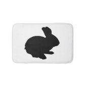 Black Silhouette Bunny Rabbit Bath Mat (Voorkant)