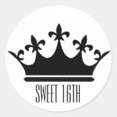 Black Silhouette Crown Stickers (Voorkant)