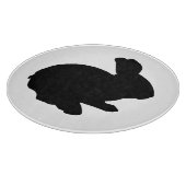 Black Silhouette Easter Bunny Cutting Board Snijplank (Hoek)