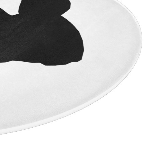 Black Silhouette Easter Bunny Cutting Board Snijplank (Hoek)