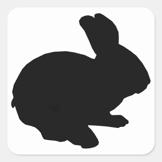 Black Silhouette Easter Bunny Stickers (Voorkant)