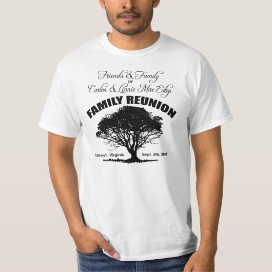 Black Silhouette Estep Family Reunion T-shirt (Voorkant)
