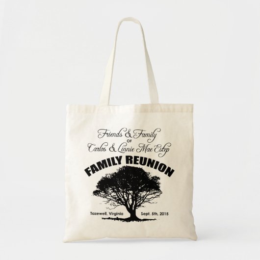 Black Silhouette Estep Family Reunion Tote Bag (Voorkant)