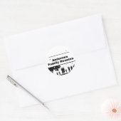 Black Silhouette Familie Reünie Naam Sticker (Envelop)