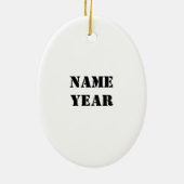 Black Silhouette of Construction Worker Ornament (Achterkant)