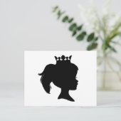 Black Silhouette Princess T-shirts en Gifts Briefkaart (Staand voorkant)