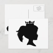 Black Silhouette Princess T-shirts en Gifts Briefkaart (Voorkant / Achterkant)