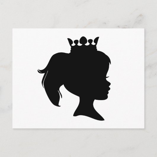Black Silhouette Princess T-shirts en Gifts Briefkaart (Voorkant)