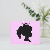 Black Silhouette Princess T-shirts en Gifts Briefkaart (Staand voorkant)
