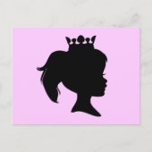 Black Silhouette Princess T-shirts en Gifts Briefkaart (Voorkant)