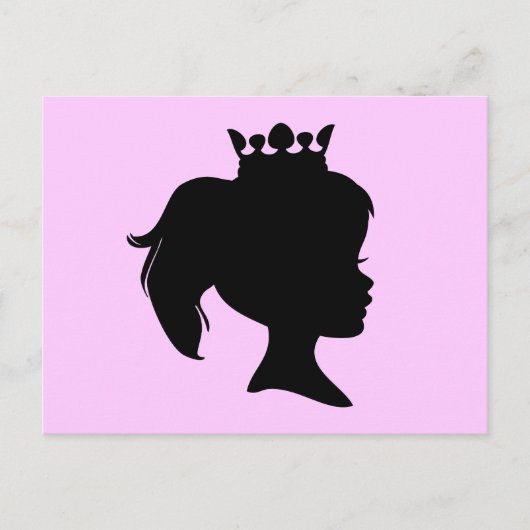 Black Silhouette Princess T-shirts en Gifts Briefkaart (Voorkant)