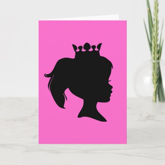 Black Silhouette Princess T-shirts en Gifts Kaart (Voorkant)