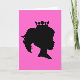 Black Silhouette Princess T-shirts en Gifts Kaart