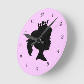 Black Silhouette Princess T-shirts en Gifts Ronde Klok (Hoek)