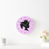 Black Silhouette Princess T-shirts en Gifts Ronde Klok (Huis)