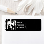 Black Silhouette Red Riding Hood Wolf Bossen Etiket (Insitu)