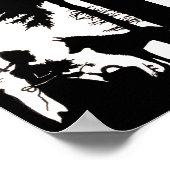 Black Silhouette Red Riding Hood Wolf Bossen Poster (Hoek)