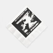 Black Silhouette Red Riding Hood Wolf Bossen Servet (Hoek)