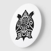 Black Silhouette Snapper Turtle Grote Klok (Hoek)