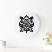 Black Silhouette Snapper Turtle Grote Klok (Huis)