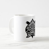 Black Silhouette Snapper Turtle Koffiemok (Voorkant links)