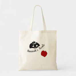 Black Silhouette Witch & Pumpkin Treats Tote Bag