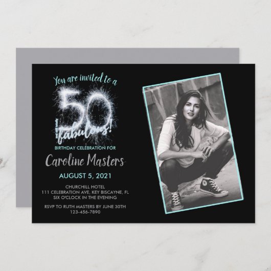 Black Silver 50 en nog steeds Fabulous 50th Birthd (Voorkant / Achterkant)