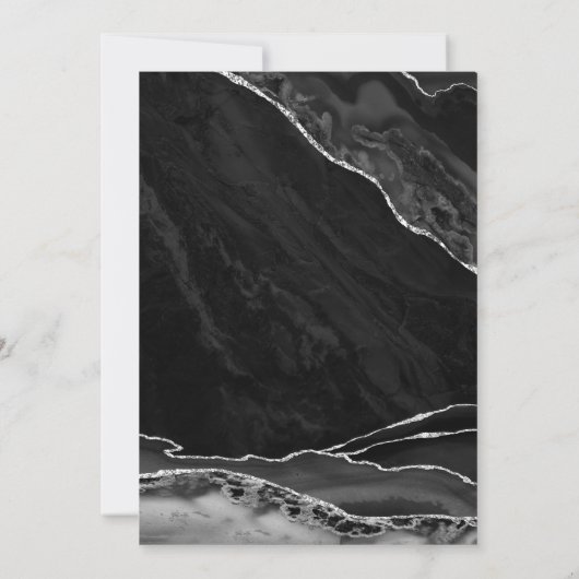 Black Silver Agaat Pensioen Partij Kaart (Achterkant)