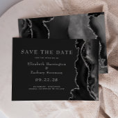 Black Silver Agate Dark Bewaar de datum Kaart