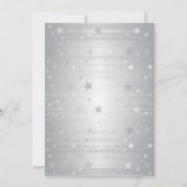 Black Silver Art Deco Bachelor Party Kaart (Achterkant)