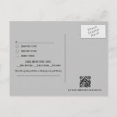 Black & Silver Art Deco Gatsby-Inspired Wedding Briefkaart (Achterkant)