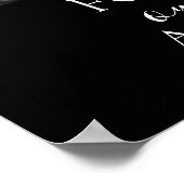 Black Silver Band Memorial Poster grijswaarden (Hoek)