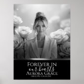 Black Silver Band Memorial Poster grijswaarden (Voorkant)