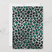 Black Silver Blauwgroen Green Leopard Folie 18th B Kaart (Achterkant)