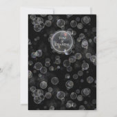 Black & Silver Bokeh Jubileum Uitnodiging (Achterkant)