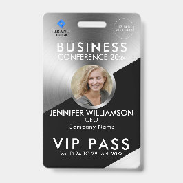 Black Silver Business Conference Exhibition Foto Badge
