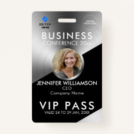Black Silver Business Conference Exhibition Foto Badge